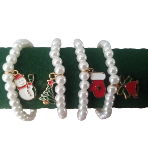Christmas Themed Pearl Bracelets