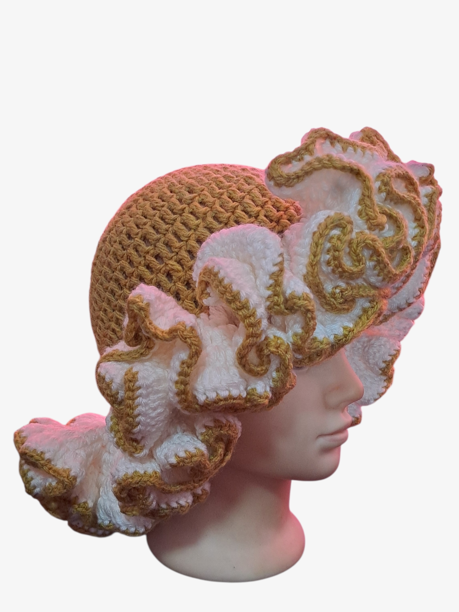 Crochet Ruffled Hat ( LARGE RUFFLES) - Image 2
